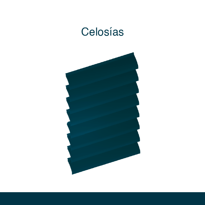 Sistema de Celosías decorativas para cerramientos exterior o interior, galerías, ventilaciones, revestimiento de paredes… a base de perfil de aluminio extruido colocado sobre rastreles. Disponiendo de varios diseños de lama para adaptarse a diferentes proyectos.