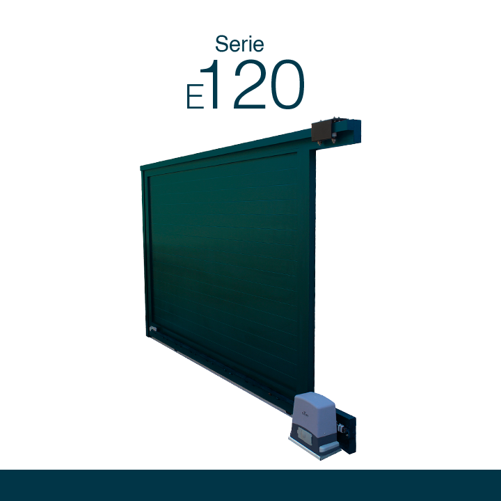 Serie-E120 Sistema de Puertas de Cancela correderas y abatibles, tanto manuales como motorizadas y vallas de muy fácil montaje. Posibilidad de integrar hoja abatible en puerta corredera.