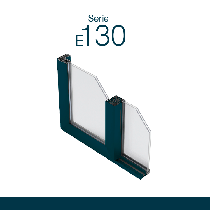 Sistema de corredera serie E-130 de EXTRUAL extruidos del aluminio