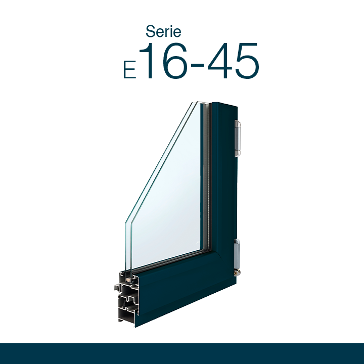 Serie-E16-45 Sistema de Ventana y, balconera corredera perimetral, con una gran variedad de soluciones