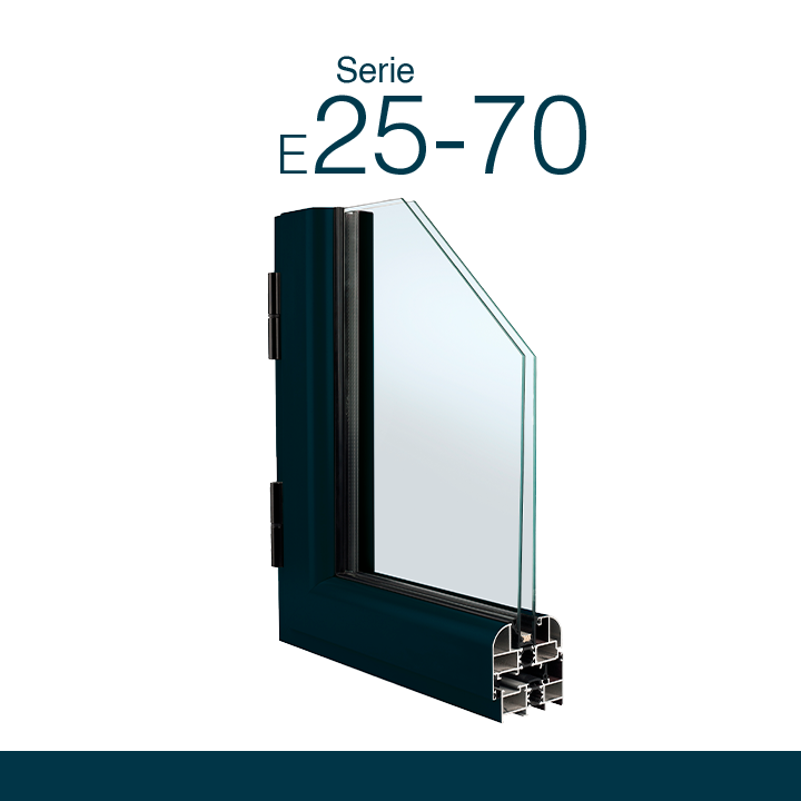 Serie-E25-70 Sistema de Ventana y, Balconera Corredera Perimetral, con una gran variedad de soluciones