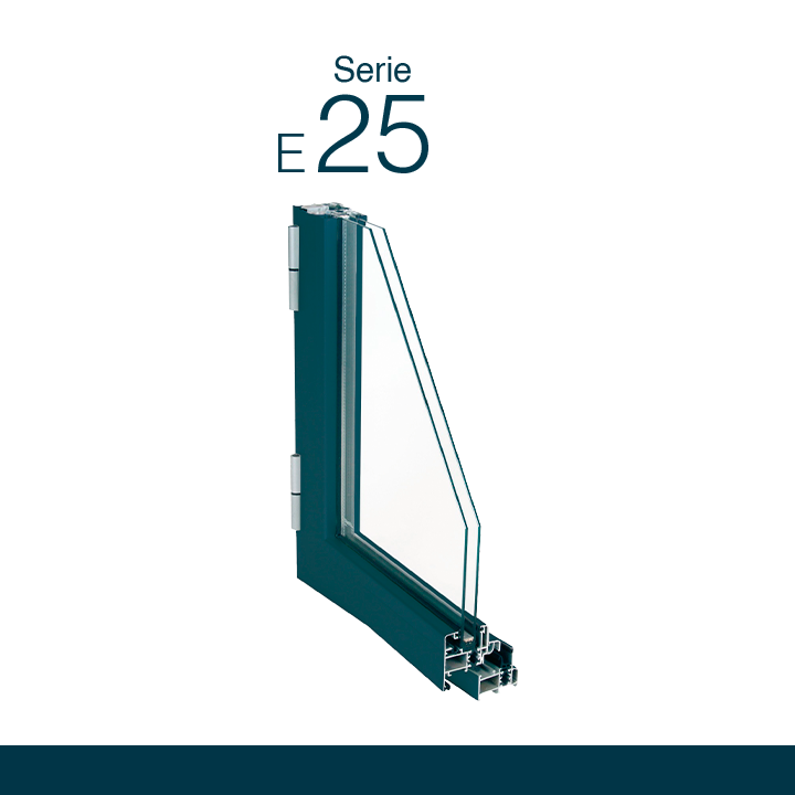 Serie E-25 Sistema de ventana, balconera y puerta practicable