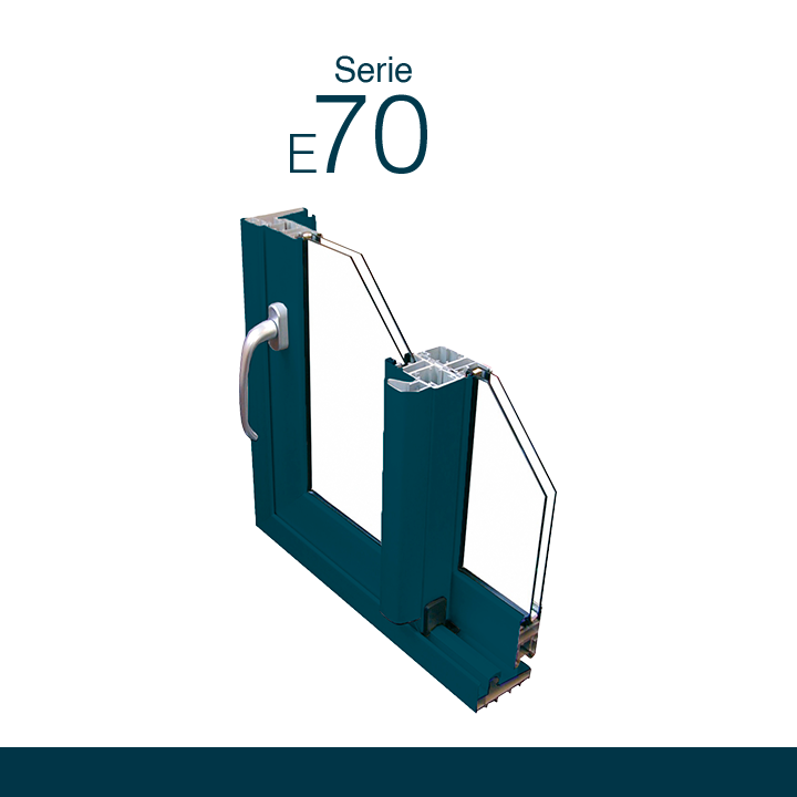 Serie-E70 Sistema de balconera y ventana corredera perimetral para cerramientos de grandes dimensiones