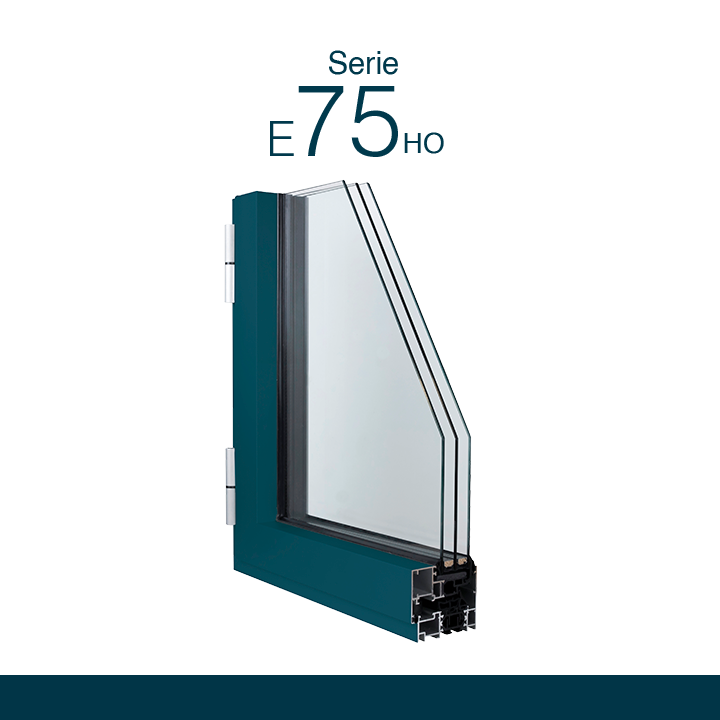 Serie-E75HO Sistema de-Ventana, balconera y puerta practicable de grandes prestaciones y facilidades debido a sus múltiples acabados