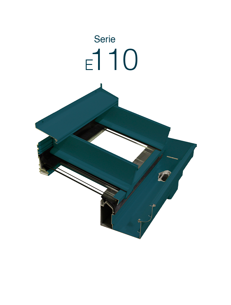 Serie-E110 Sistema de techo fijo. Desarrollado para-optimizar el montaje con posibilidad de realizar grandes dimensiones