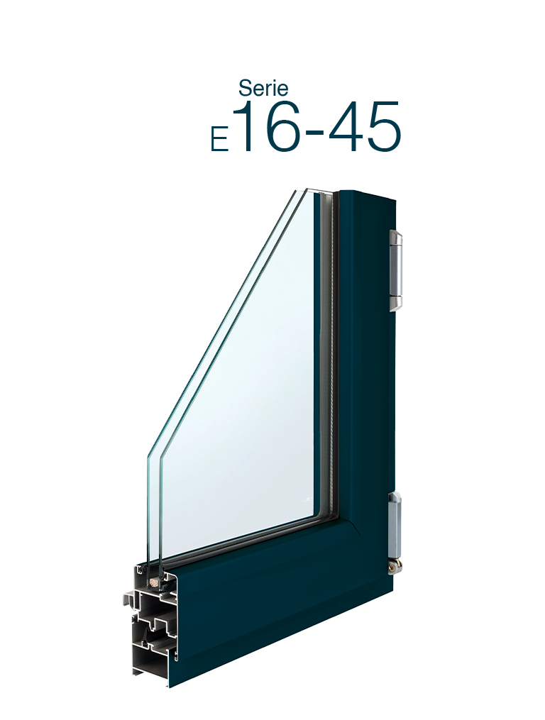 Serie-E16-45 Sistema de Ventana y, balconera corredera perimetral, con una gran variedad de soluciones