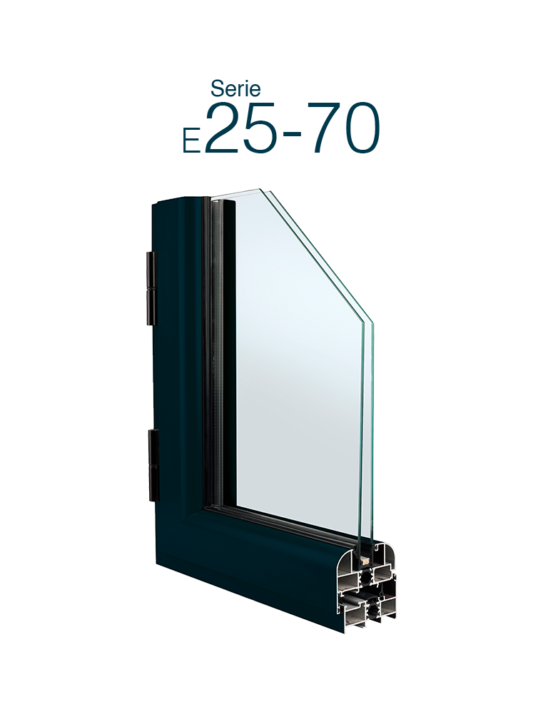 Serie-E25-70 Sistema de Ventana y, Balconera Corredera Perimetral, con una gran variedad de soluciones