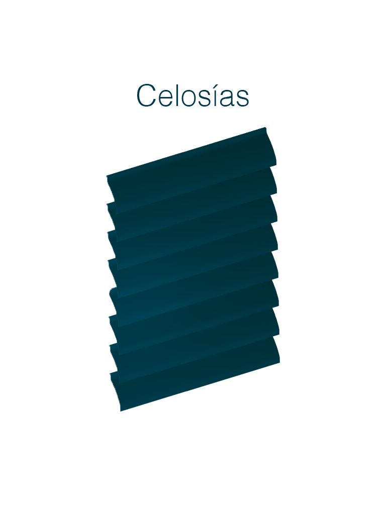Sistema de Celosías decorativas para cerramientos exterior o interior, galerías, ventilaciones, revestimiento de paredes… a base de perfil de aluminio extruido colocado sobre rastreles. Disponiendo de varios diseños de lama para adaptarse a diferentes proyectos.