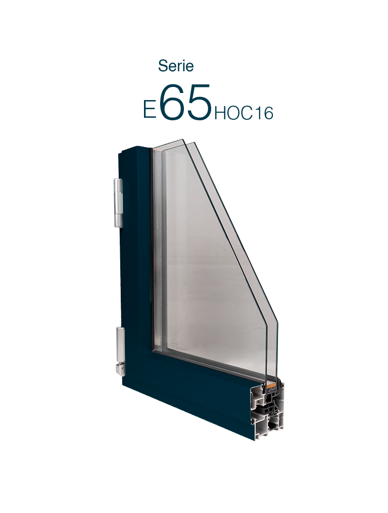 Sistema de practicables serie E-65 de EXTRUAL extruidos del aluminio